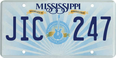 MS license plate JIC247