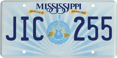 MS license plate JIC255