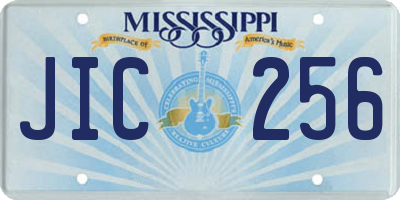 MS license plate JIC256