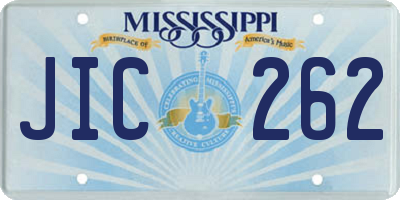 MS license plate JIC262