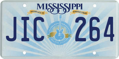 MS license plate JIC264