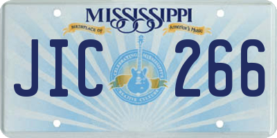 MS license plate JIC266