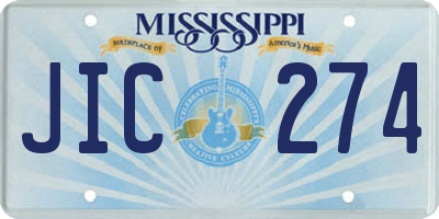 MS license plate JIC274