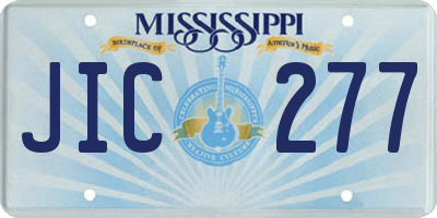 MS license plate JIC277