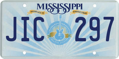 MS license plate JIC297