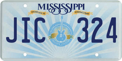 MS license plate JIC324
