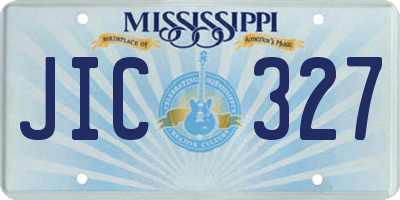 MS license plate JIC327