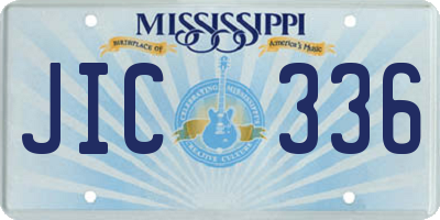 MS license plate JIC336