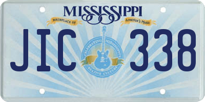 MS license plate JIC338