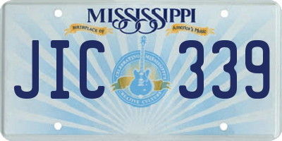 MS license plate JIC339
