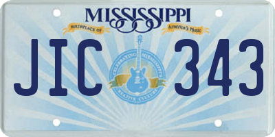 MS license plate JIC343