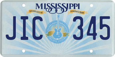 MS license plate JIC345