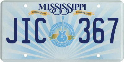 MS license plate JIC367