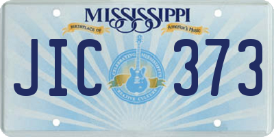 MS license plate JIC373