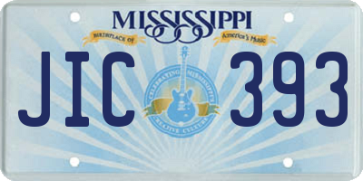 MS license plate JIC393