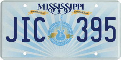 MS license plate JIC395