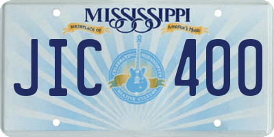 MS license plate JIC400