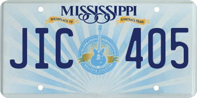 MS license plate JIC405