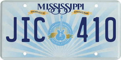 MS license plate JIC410