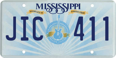 MS license plate JIC411