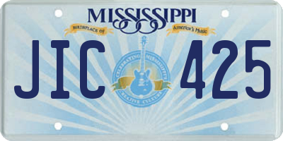 MS license plate JIC425