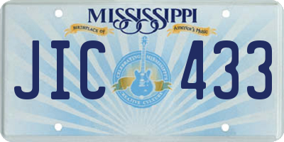 MS license plate JIC433