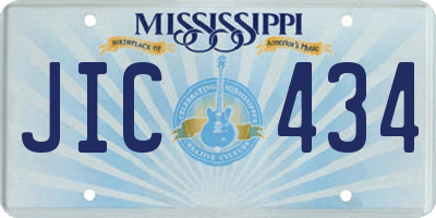 MS license plate JIC434