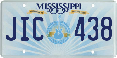 MS license plate JIC438