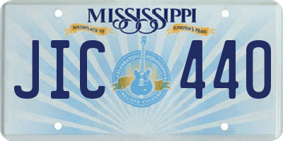 MS license plate JIC440