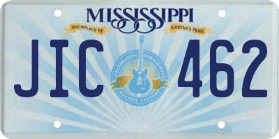 MS license plate JIC462