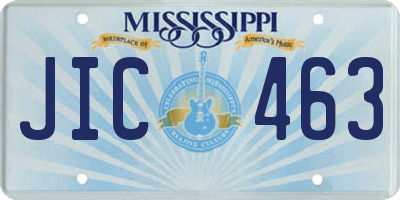 MS license plate JIC463