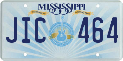 MS license plate JIC464