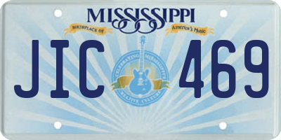 MS license plate JIC469