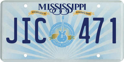 MS license plate JIC471