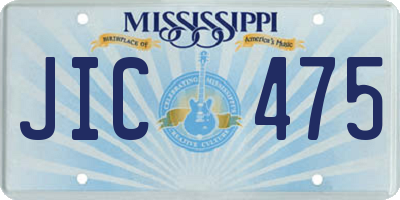 MS license plate JIC475