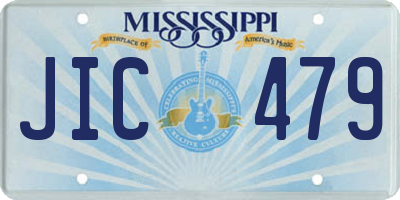 MS license plate JIC479