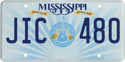 MS license plate JIC480