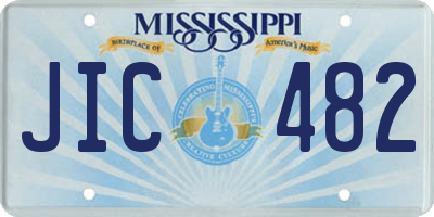 MS license plate JIC482