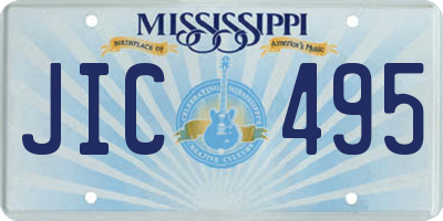 MS license plate JIC495