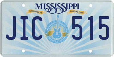 MS license plate JIC515