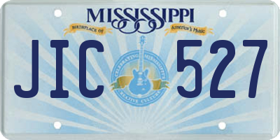 MS license plate JIC527