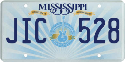 MS license plate JIC528