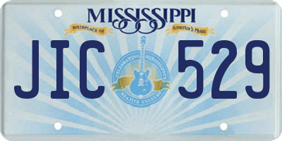 MS license plate JIC529