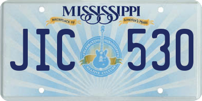 MS license plate JIC530