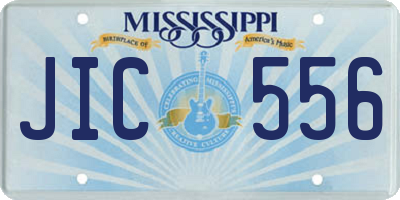 MS license plate JIC556