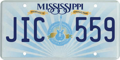 MS license plate JIC559