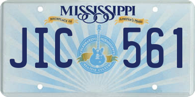MS license plate JIC561