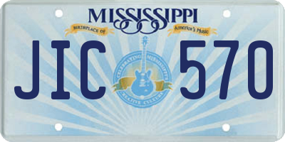 MS license plate JIC570
