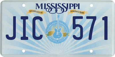 MS license plate JIC571