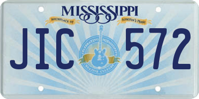 MS license plate JIC572